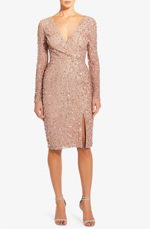 Beaded wrap dress 2025